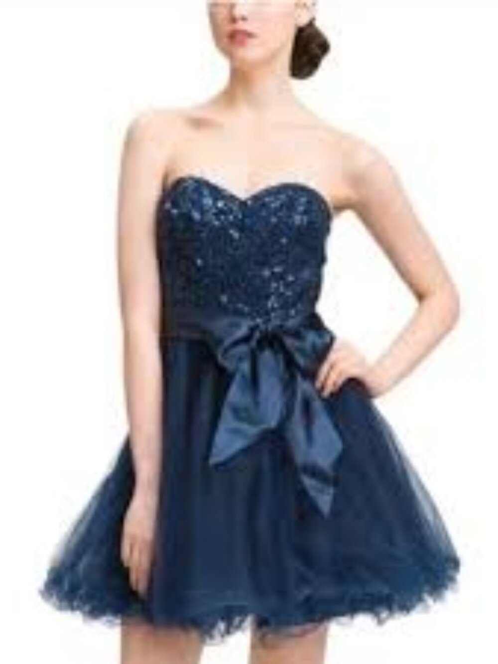 Sean Couture Blue Sparkle dress; Size 4; Color: Navy